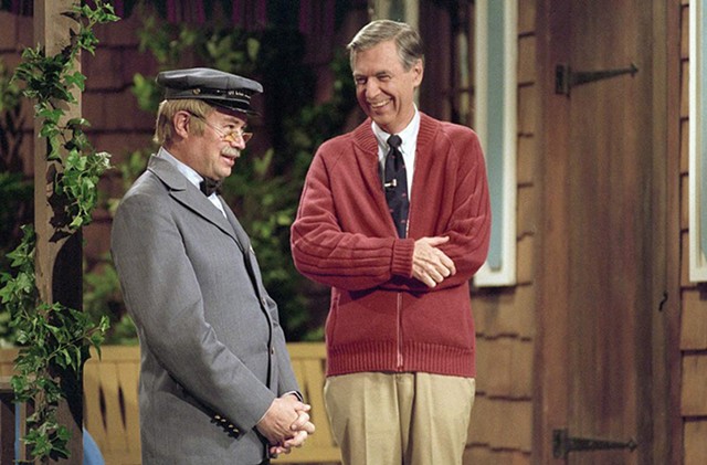 Mr. Rogers and the always-cheerful "Speedy Delivery" man, Mr. McFeely. - FILE PHOTO