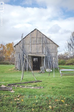A view of the longhouse at Ganondagan. - PHOTO BY MARK CHAMBERLIN