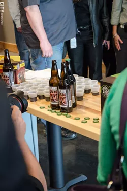 A selection of bottled beers at the new 3 Heads Brewery site. - PHOTO BY MARK CHAMBERLIN