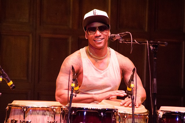 Percussionist Pedrito Martinez performed with his quartet Saturday night. - PHOTO BY MARK CHAMBERLIN