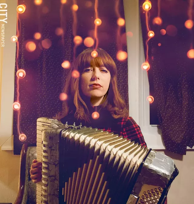 Katie Preston wrote the song "The Poinsettia Song" back in 2012. She performs with the The Abominable Snowband routinely during the holiday season. - PHOTO BY JACOB WALSH
