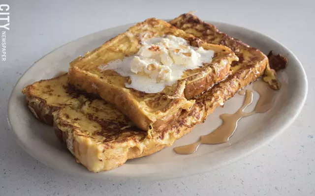 The French toast at Jay's is "fluffy, including the crust." - PHOTO BY JACOB WALSH