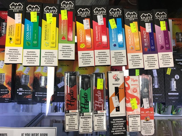 A loophole in FDA rules means disposable flavored vape products are still on store shelves.