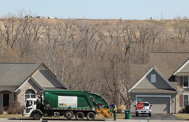 High Acres landfill looms over a neighborhood in Perinton. Residents claim the dump violates their state constitutional right to "clean air, clean air, and a healthful environment."