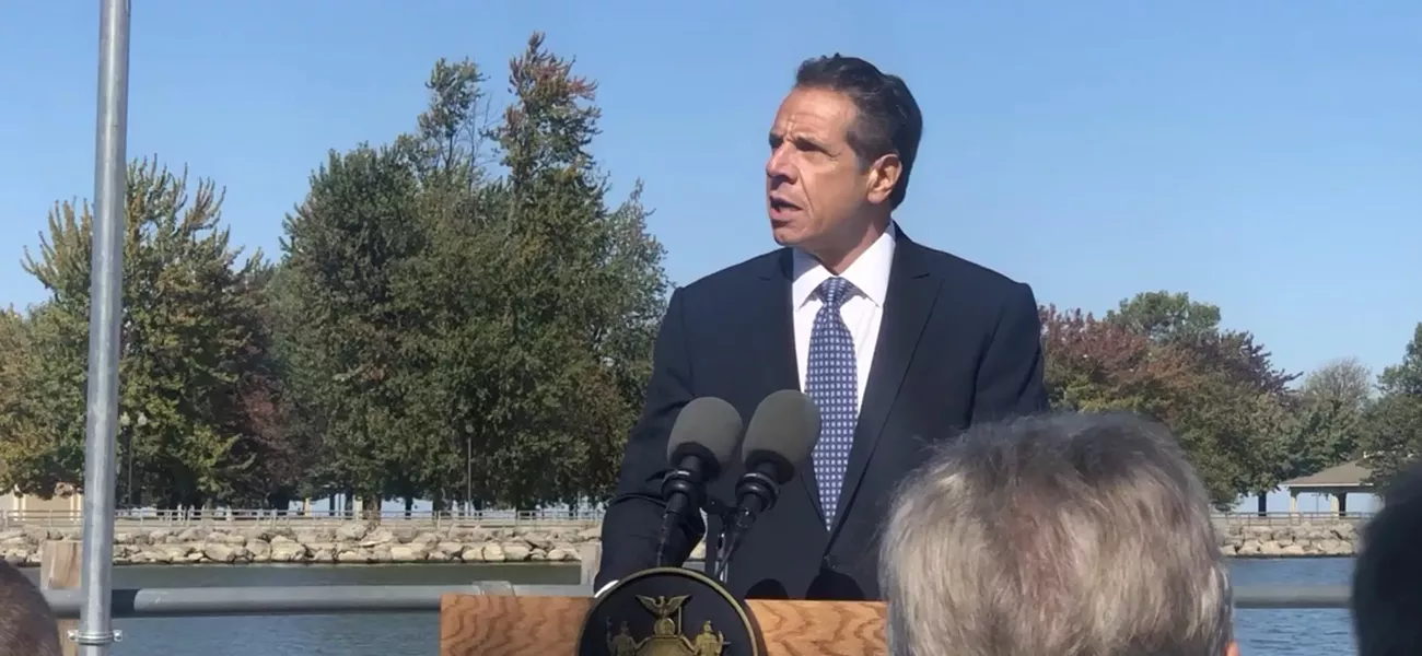 Governor Andrew Cuomo announced Wednesday that the state would sue the International Joint Commission for failing to regulate Lake Ontario's levels. - PHOTO BY VERONICA VOLK, WXXI NEWS