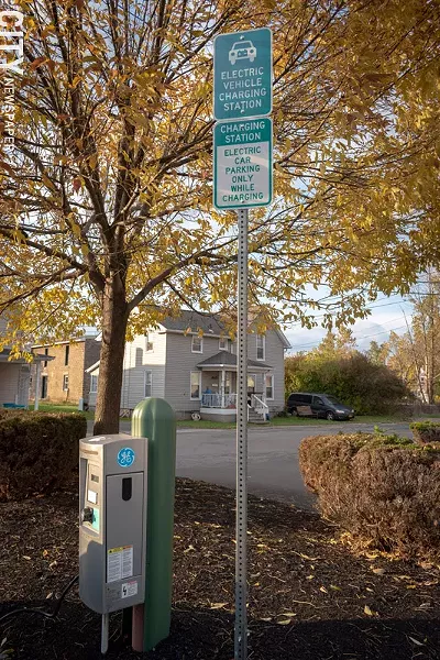 Fairport will install additional public electric vehicle chargers in the village as part of a joint program with the New York Power Authority. The program's goal, in simple terms, is to improve electric vehicle infrastructure. - PHOTO BY RENÉE HEININGER