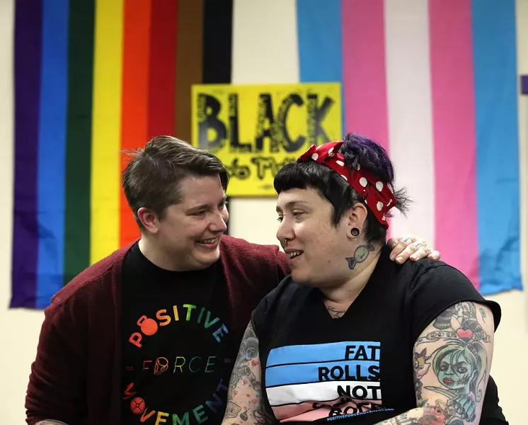 Lore McSpadden (left) and Christine Walker (right) are the co-founders and co-owners of Positive Force Movement, which they built with community support after finding that traditional gyms – even those that claimed to be inclusive – were not as welcoming as they hoped. - PHOTO BY MAX SCHULTE