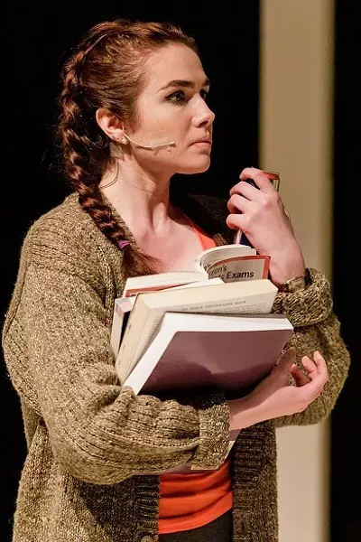 Nazareth College student Haley Knips as daughter Natalie in "Next to Normal." - PHOTO BY RON HEERKENS JR PHOTOGRAPHY
