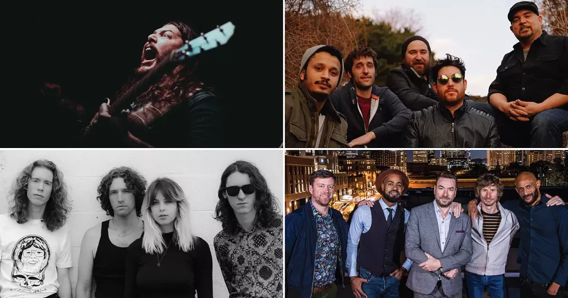 The 2020 Lilac Festival music lineup includes (clockwise from top left) Amigo the Devil on May 8, Giant Panda Guerilla Dub Squad on May 11, The New Mastersounds on May 13, and Mikaela Davis and Southern Star on May 17. - PHOTOS PROVIDED