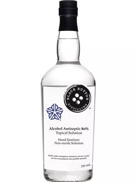 A mock-up of Black Button's new hand sanitizer. - PHOTO PROVIDE BY BLACK BUTTON DISTILLING
