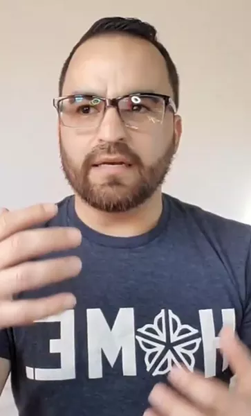 A screenshot of City Council member Jose Peo apologizing in a Facebook live video for racially-charged remarks. - PHOTO BY GINO FANELLI