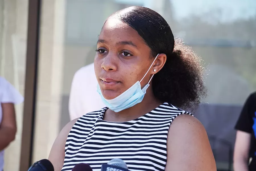 Sarah Adams, an eighth grader at East High, said the school resource officer never took the time to build a relationship with her peers. - PHOTO BY GINO FANELLI