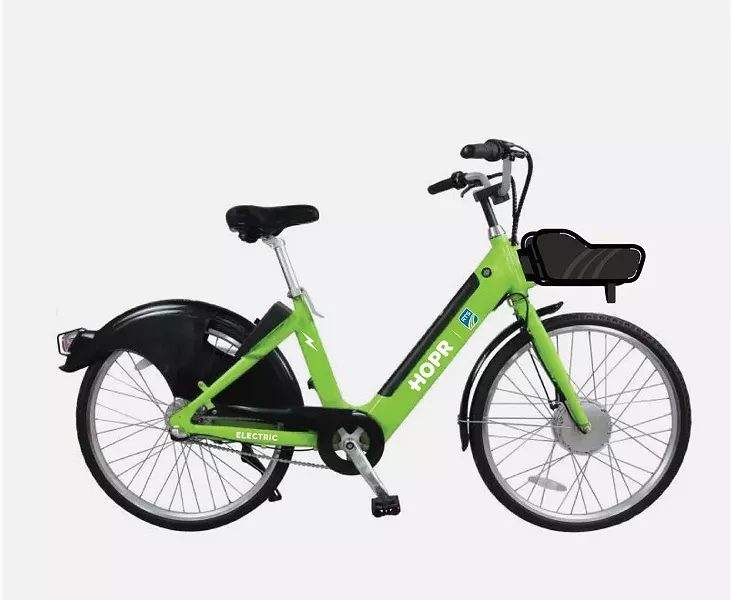 One of the electric-assist bikes offered by bike share company HOPR. - PHOTO PROVIDED