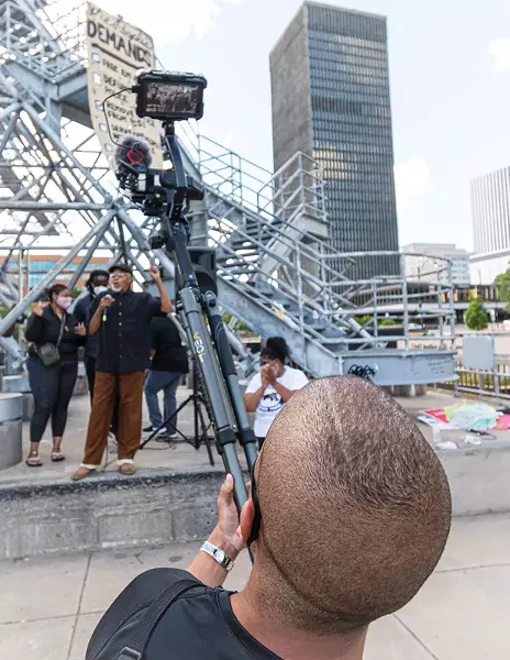 Martin Hawk's footage and photography of Rochester's social unrest is being compiled in an exhibit called "Pressure Gradient." - PHOTO BY NARADA J. RILEY