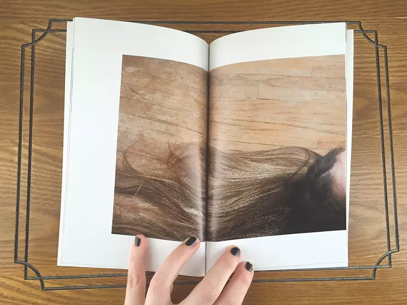 Pages from Morgan's artist books, which include her photography and some text. - PHOTO PROVIDED