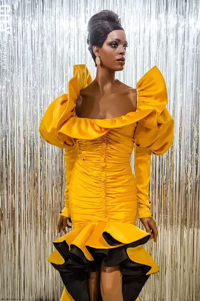 Evening dress by Emanuel Ungaro from the fall/winter 1987-88 season. - PHOTO BY MARK CHAMBERLIN