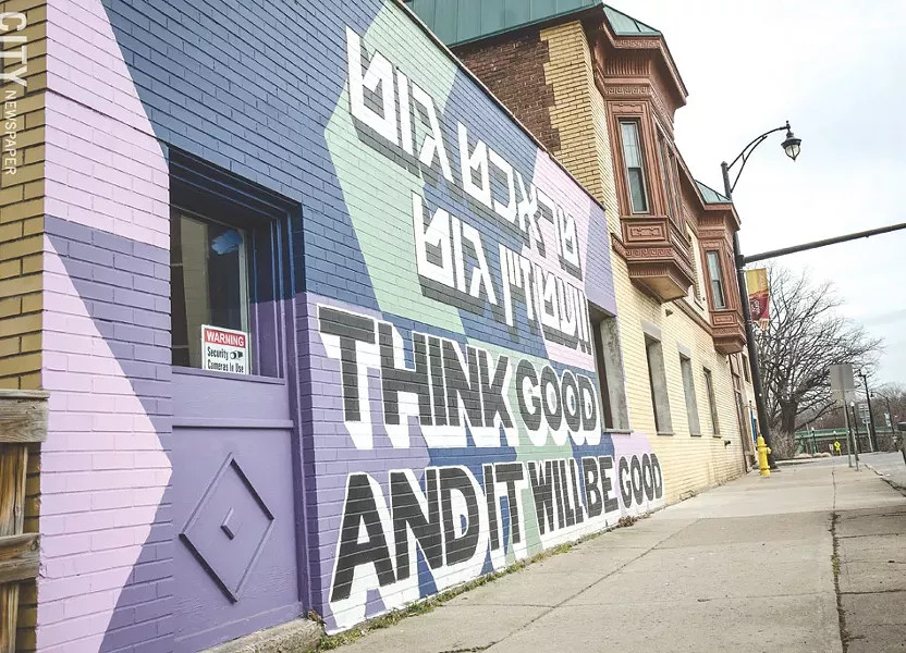 The 19th Ward Mural Project is in both English and Hebrew. - PHOTO BY MARK CHAMBERLIN