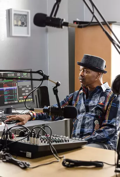 Carvin Eison at work at RCTV, where he has served as general manager for nearly 14 years. - PHOTO BY MARK CHAMBERLIN