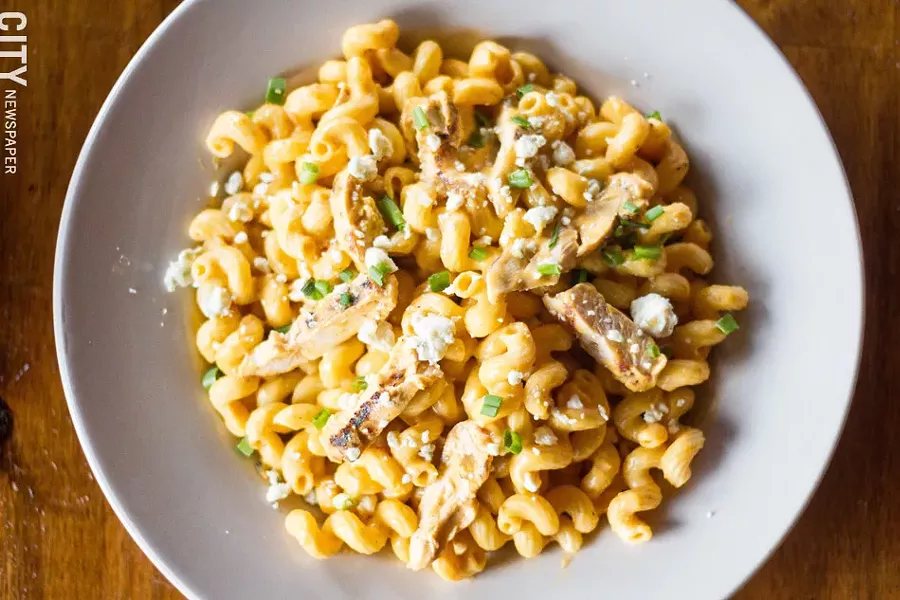 Jeremiah's Twisted Chicken Mac 'n' Cheese. - PHOTO BY KEVIN FULLER