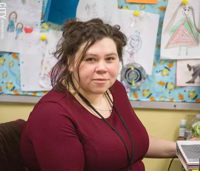 Erin Skye-Moore, a teacher at School 23, says she doesn’t think she’s ever had a Native-American student in her class. - PHOTO BY KEVIN FULLER