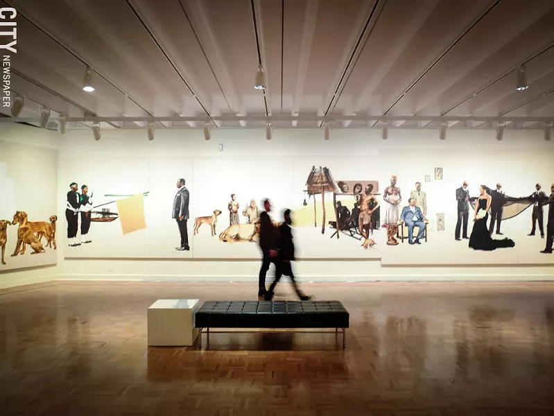 Installation view of "Pax Kaffraria" at Memorial Art Gallery. - PHOTO BY KEVIN FULLER