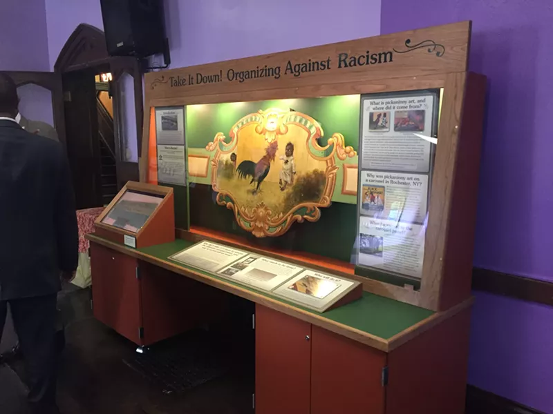 The exhibit featuring the former carousel panel is on display at the Central Church of Christ on South Plymouth Avenue until mid-May. - PHOTO BY CHRISTINE CARRIE FIEN