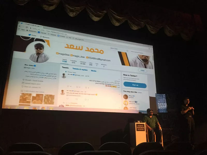 Saad, a disabilities advocate, spoke on ""Seeing Clearly Now: Creative Technology - for the Blind in Saudi Arabia." - PHOTO BY GRACIE PETERS