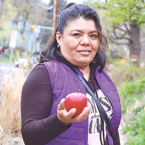Apple farm worker Dolores Bustamante, an undocumented immigrant, fled Mexico with her daughter 13 years ago. She was pulled over for speeding in 2014 and now faces deportation. - PROVIDED PHOTO