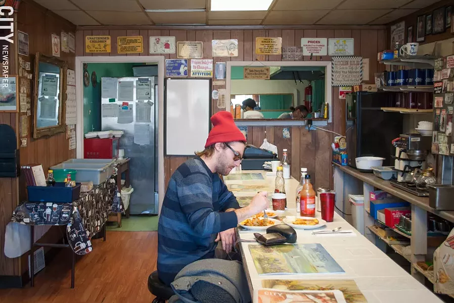 Counter-side breakfast at Pat's Coffee Mug. - PHOTO BY JACOB WALSH