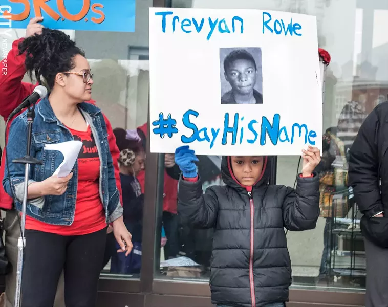 Activists protested outside of the Rochester school district's administration building over problems in special-education programs. - PHOTO BY JACOB WALSH