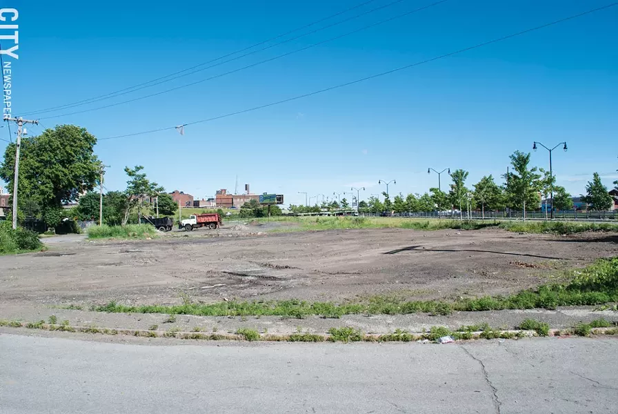 The City of Rochester could turn over a parcel of land on Industrial Street, near West Broad, to a community organization to operate as an encampment site for homeless people. - PHOTO BY JACOB WALSH