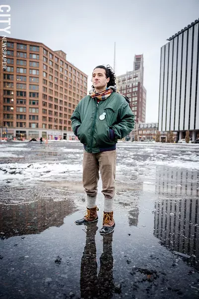 Ray Ray Mitrano is a multi-discipline artist who uses social engagement as one of those artistic disciplines. He’s a Visual Studies Workshop graduate who’s currently leading the Parcel 5 Community Programmers series, a collective effort to fund a series of monthly events at the site by collecting $5 donations from community members. - PHOTO BY JOSH SAUNDERS