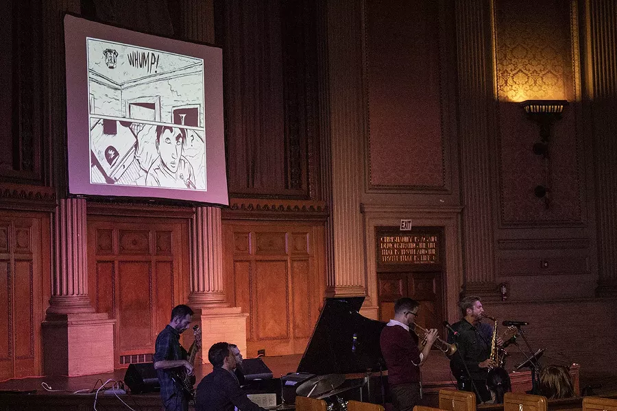 "A Jazz Musician Walks Into a Comics Shop" was performed Wednesday, September 19, at Lyric Theatre. - PHOTO BY ASHLEIGH DESKINS