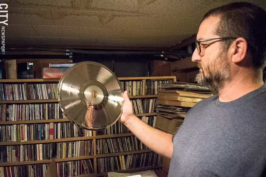 Joe Tunis holds a presser for one of Carbon's latest releases. - PHOTO BY JACOB WALSH