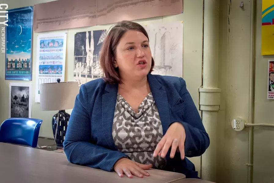 Democrat Jen Lunsford is challenging sitting Republican Rich Funke for the 55th District seat in the State Senate. - PHOTO BY RYAN WILLIAMSON