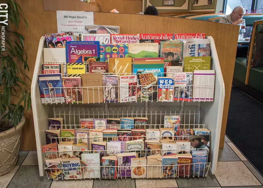 Mt. Hope Diner's Book Exchange. - PHOTO BY RYAN WILLIAMSON