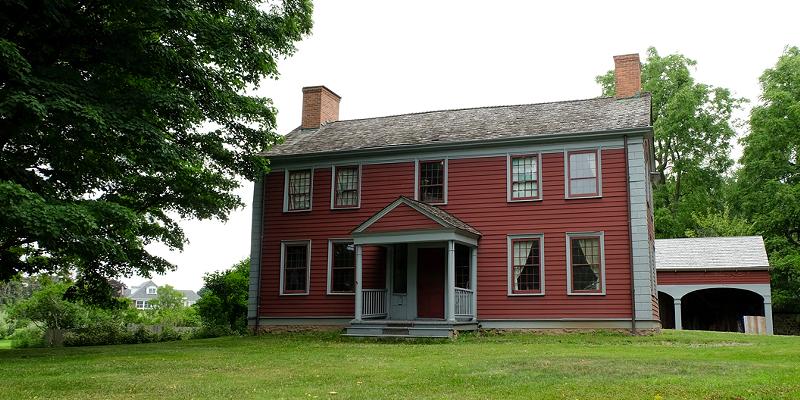 The Stone-Tolan house in Brighton was built in two phases. The rear portion was built in 1792 and the front farmhouse in 1805.