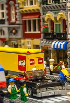 A miniature LEGO city.