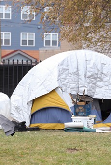 The city of Rochester began a sweep of the Loomis Street homeless encampment Monday.