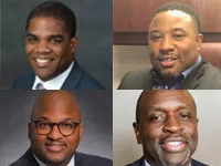 The finalists (clockwise, from top left): Terry Dade, Devon Horton, Eric Thomas, and Sito Narcisse. - PHOTOS PROVIDED
