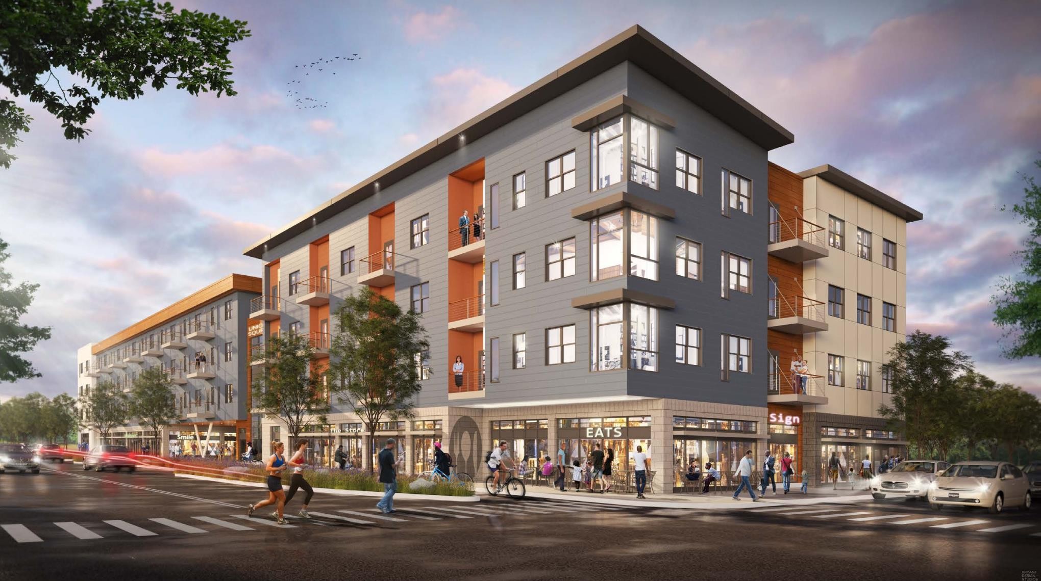 Home Leasing wants to build a 66-unit apartment building on a key parcel of the former Inner Loop. - SWBR ARCHITECTS