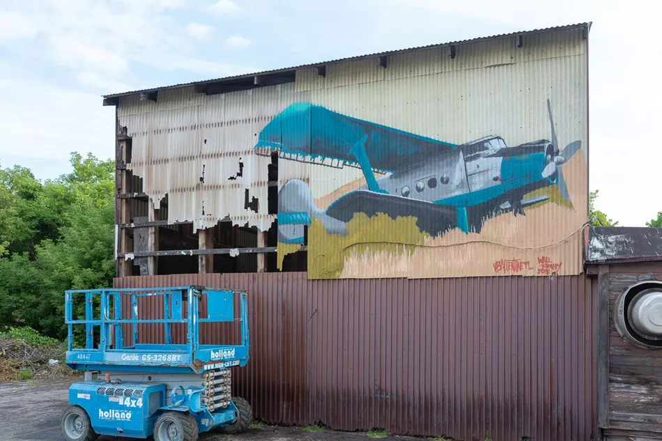 Vincent Ballentine's bonus mural at the Fedder. - PHOTO BY TED WONG
