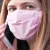 A homemade cloth mask. A homemade cloth mask.
