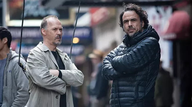 Alejandro I&ntilde;&aacute;rritu and Michael Keaton on the set of 2014's "Birdman." - COURTESY