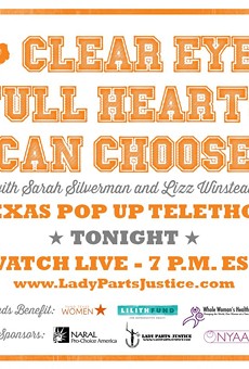 Lizz Winstead and Sarah Silverman to host an online telethon tonight for Texas women’s rights. FIGHT FOR YOUR LADYPARTS!