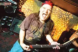 Monkeysoop guitarist Jerry Connor at Rock Bottom Tattoo Bar.