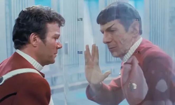 Leonard Nimoy as Spock in Star Trek II: The Wrath of Khan, which screens this Thursday at the Alamo Drafthouse Park North. - COURTESY