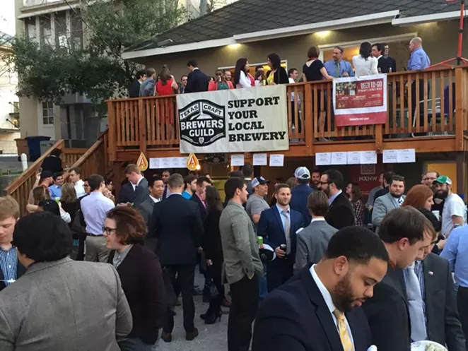 Craft beer bills are brewing at the Capitol. This photo shows a Texas Craft Brewers Guild legislative happy hour. - TEXAS CRAFT BREWERS GUILD