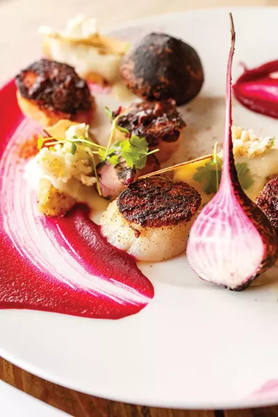 The scallops presented without foam - CASEY HOWELL