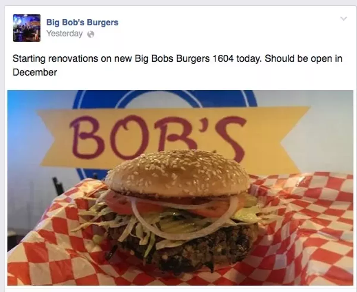 Third Big Bob's Burger Location on the Way Flavor